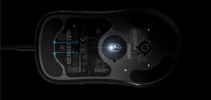 Игровая мышка от SteelSeries вид снизу