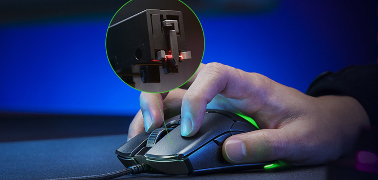 Демонстрация оптического свитча на примере мышки Razer