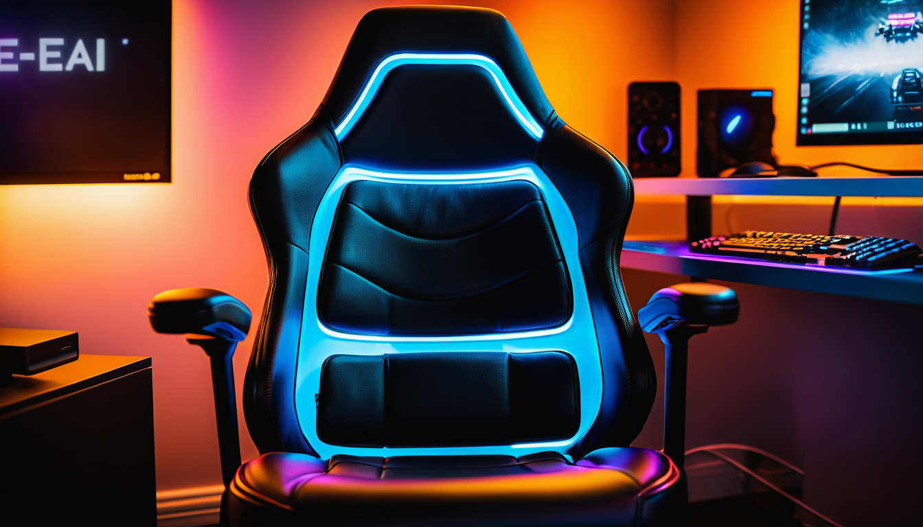 Кресло с RGB подсветкой спинки
