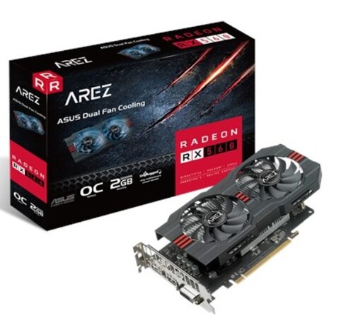 Купить Видеокарта AMD Radeon RX 560 Asus AREZ-RX560-O2G-EVO (90YV0AHC-M0NA00) в ДНР по лучшей цене, Отзывы, Характеристики, Фото, Наличие. Фото 1