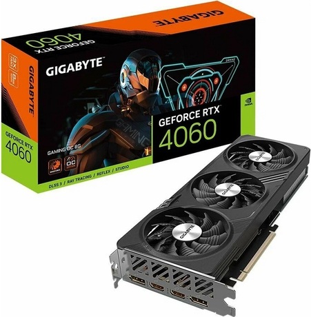 Купить Видеокарта nVidia RTX 4060 Gigabyte GV-N4060GAMING OC-8GD в ДНР по лучшей цене, Отзывы, Характеристики, Фото, Наличие. Фото 1