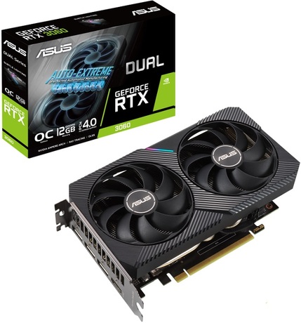 Купить Видеокарта nVidia RTX 3060 Asus DUAL-RTX3060-O12G (90YV0GB2-M0NA00) в ДНР по лучшей цене, Отзывы, Характеристики, Фото, Наличие. Фото 1