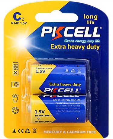 Купить Батарейка C PKCELL Extra Heavy duty (R14P-2B) в ДНР по лучшей цене, Отзывы, Характеристики, Фото, Наличие. Фото 1