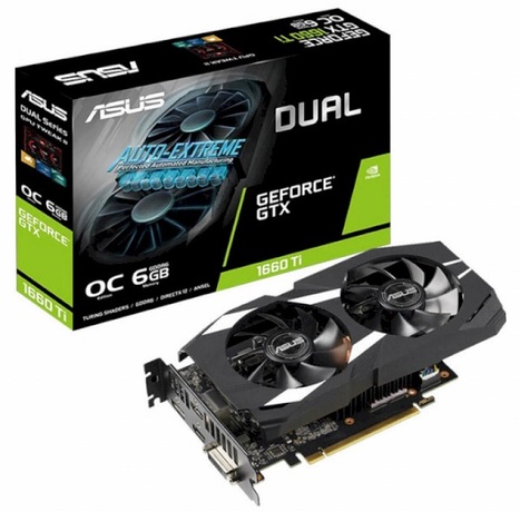 Купить Видеокарта nVidia GTX 1660Ti Asus DUAL-GTX1660TI-O6G (90YV0CT2-M0NA00) в ДНР по лучшей цене, Отзывы, Характеристики, Фото, Наличие. Фото 1