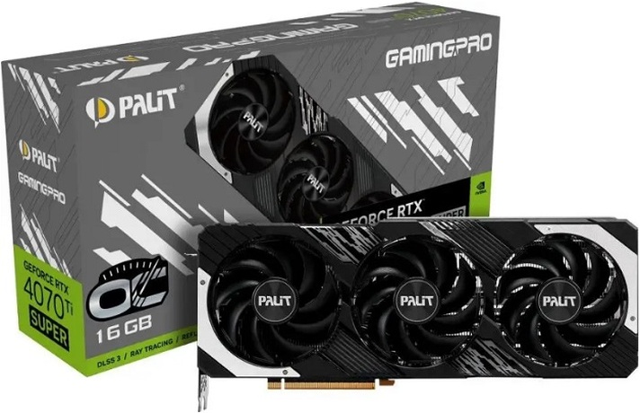 Купить Видеокарта nVidia RTX 4070Ti SUPER Palit RTX4070Ti SUPER GamingPro OC (NED47TSH19T2-1043A) в ДНР по лучшей цене, Отзывы, Характеристики, Фото, Наличие. Фото 1