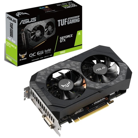 Купить Видеокарта nVidia GTX 1660 Asus TUF-GTX1660-O6G-GAMING (90YV0CU2-M0NA00) в ДНР по лучшей цене, Отзывы, Характеристики, Фото, Наличие. Фото 1