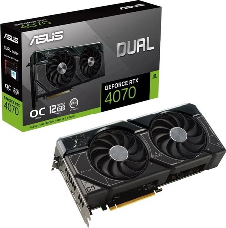 Купить Видеокарта nVidia RTX 4070 Asus DUAL-RTX4070-12G (90YV0IZ3-M0NA00) в ДНР по лучшей цене, Отзывы, Характеристики, Фото, Наличие. Фото 1