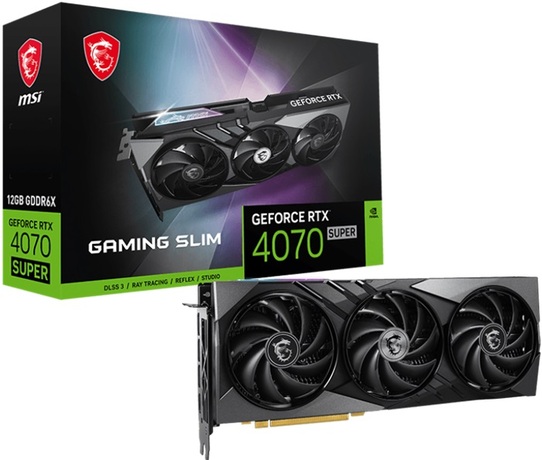 Купить Видеокарта nVidia RTX 4070 SUPER MSI RTX 4070 SUPER 12G GAMING SLIM в ДНР по лучшей цене, Отзывы, Характеристики, Фото, Наличие. Фото 1