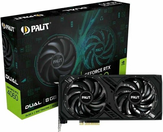 Купить Видеокарта nVidia RTX 4060 Palit RTX 4060 Dual (NE64060019P1-1070D) в ДНР по лучшей цене, Отзывы, Характеристики, Фото, Наличие. Фото 1