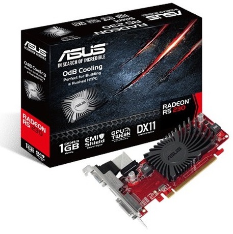 Купить Видеокарта AMD Radeon R5 230 Asus R5230-SL-1GD3-L (90YV06B0- M0NA00) в ДНР по лучшей цене, Отзывы, Характеристики, Фото, Наличие. Фото 1