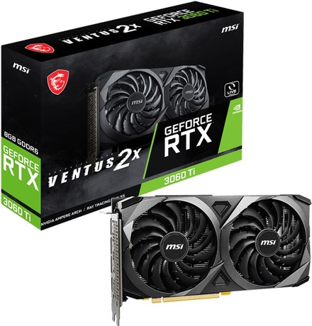 Купить Видеокарта nVidia RTX 3060Ti MSI RTX 3060 Ti VENTUS 2X 8G V1 LHR в ДНР по лучшей цене, Отзывы, Характеристики, Фото, Наличие. Фото 1