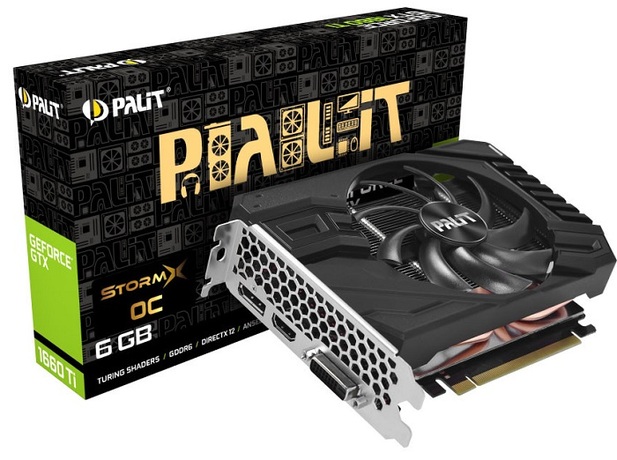 Купить Видеокарта nVidia GTX 1660Ti Palit PA-GTX1660Ti StormX 6G (NE6166T018J9-161F) в ДНР по лучшей цене, Отзывы, Характеристики, Фото, Наличие. Фото 1