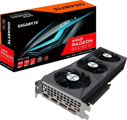 Купить Видеокарта AMD Radeon RX 6700 XT Gigabyte GV-R67XTEAGLE-12GD в ДНР по лучшей цене, Отзывы, Характеристики, Фото, Наличие. Фото 1