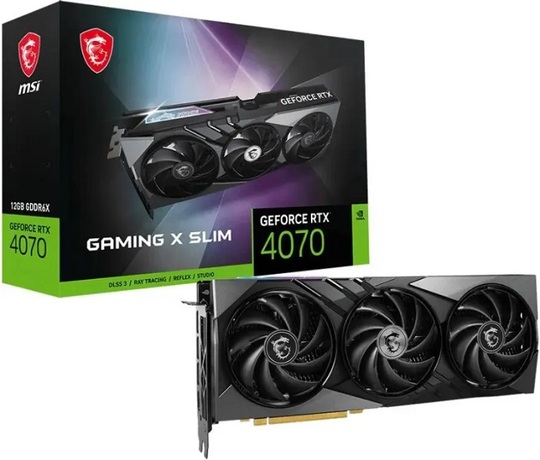 Купить Видеокарта nVidia RTX 4070 MSI RTX 4070 GAMING X SLIM 12G в ДНР по лучшей цене, Отзывы, Характеристики, Фото, Наличие. Фото 1