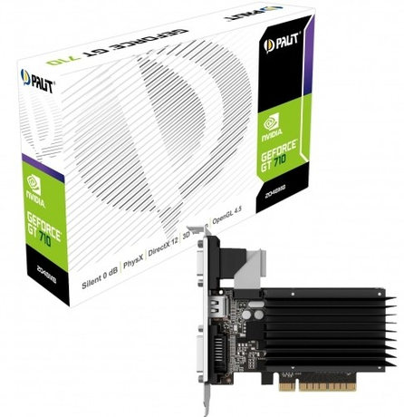 Купить Видеокарта nVidia GT 710 Palit PA-GT710-2GD3H (NEAT7100HD46-2080H) в ДНР по лучшей цене, Отзывы, Характеристики, Фото, Наличие. Фото 1