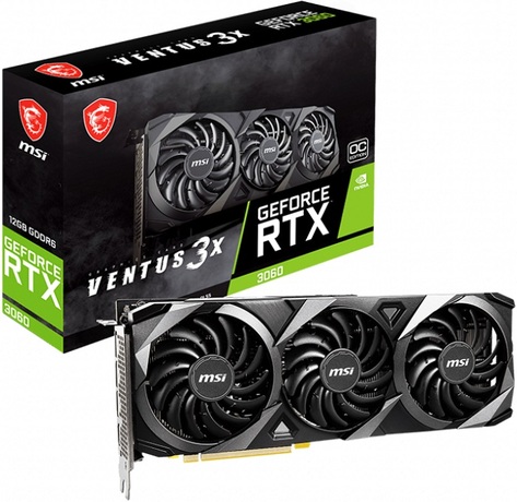 Купить Видеокарта nVidia RTX 3060 MSI RTX 3060 VENTUS 3X 12G OC в ДНР по лучшей цене, Отзывы, Характеристики, Фото, Наличие. Фото 1