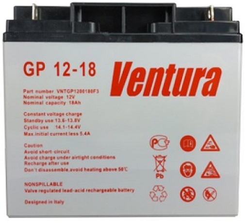 Купить Аккумуляторная батарея для ИБП Ventura GP 12-18 (VNTGP1200180F5) в ДНР по лучшей цене, Отзывы, Характеристики, Фото, Наличие. Фото 1