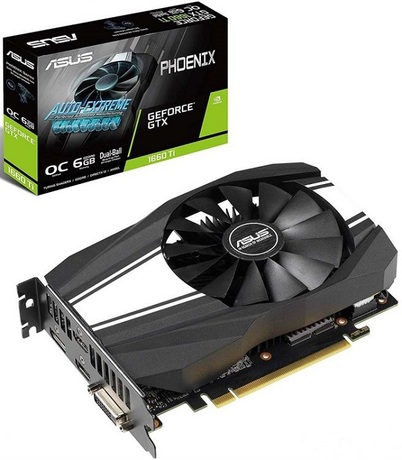 Купить Видеокарта nVidia GTX 1660Ti Asus PH-GTX1660TI-O6G (90YV0CT0-M0NA00) в ДНР по лучшей цене, Отзывы, Характеристики, Фото, Наличие. Фото 1