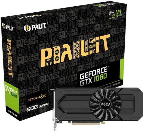 Купить Видеокарта nVidia GTX 1060 Palit PA-GTX1060 StormX 6G (NE51060015J9-1061F) в ДНР по лучшей цене, Отзывы, Характеристики, Фото, Наличие. Фото 1