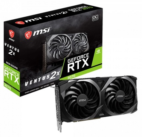 Купить Видеокарта nVidia RTX 3070 MSI RTX 3070 VENTUS 2X OC в ДНР по лучшей цене, Отзывы, Характеристики, Фото, Наличие. Фото 1