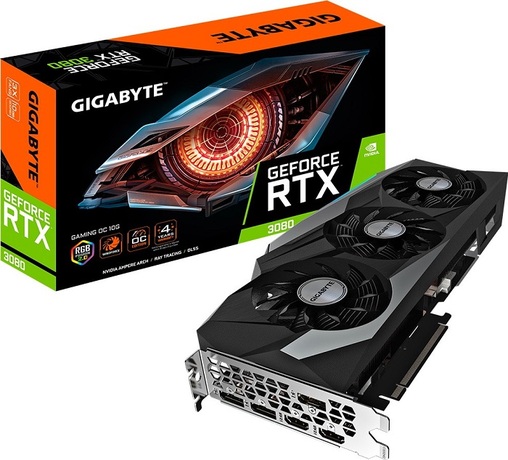 Купить Видеокарта nVidia RTX 3080 Gigabyte GV-N3080GAMING OC-10GD в ДНР по лучшей цене, Отзывы, Характеристики, Фото, Наличие. Фото 1