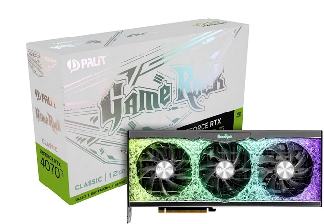 Купить Видеокарта nVidia RTX 4070Ti Palit RTX4070Ti GAMEROCK CLASSIC (NED407T019K9-1046G) в ДНР по лучшей цене, Отзывы, Характеристики, Фото, Наличие. Фото 1