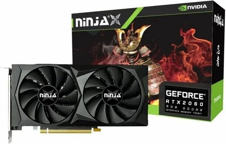 Купить Видеокарта nVidia RTX 2060 Sinotex Ninja (NH206FG66S) в ДНР по лучшей цене, Отзывы, Характеристики, Фото, Наличие. Фото 1