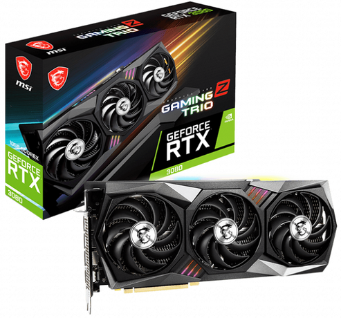 Купить Видеокарта nVidia RTX 3080 MSI RTX 3080 GAMING Z TRIO 10G LHR в ДНР по лучшей цене, Отзывы, Характеристики, Фото, Наличие. Фото 1