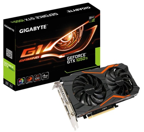 Купить Видеокарта nVidia GTX 1050Ti Gigabyte GV-N105TG1 GAMING-4GD в ДНР по лучшей цене, Отзывы, Характеристики, Фото, Наличие. Фото 1