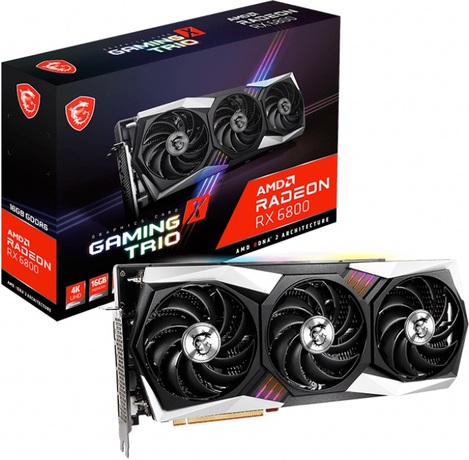 Купить Видеокарта AMD Radeon RX 6800 MSI RX 6800 GAMING X TRIO 16G в ДНР по лучшей цене, Отзывы, Характеристики, Фото, Наличие. Фото 1