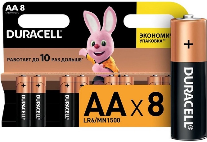 Купить Батарейка AA Duracell Basic LR6-8BL MN1500 в ДНР по лучшей цене, Отзывы, Характеристики, Фото, Наличие. Фото 1