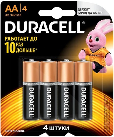 Купить Батарейка AA Duracell Basic CN LR6-4BL MN1500 в ДНР по лучшей цене, Отзывы, Характеристики, Фото, Наличие. Фото 1