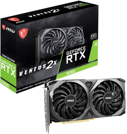 Купить Видеокарта nVidia RTX 3060 MSI RTX 3060 VENTUS 2X 12G OC в ДНР по лучшей цене, Отзывы, Характеристики, Фото, Наличие. Фото 1