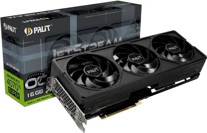 Купить Видеокарта nVidia RTX 4070Ti SUPER Palit RTX4070Ti SUPER JetStream OC (NED47TSS19T2-1043J) в ДНР по лучшей цене, Отзывы, Характеристики, Фото, Наличие. Фото 1