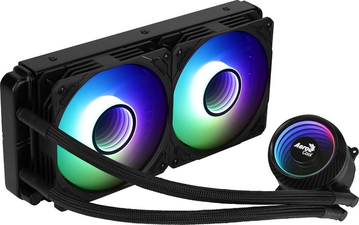 Купить Система жидкостного охлаждения AeroCool Mirage L240 BK (4710562755992) в ДНР по лучшей цене, Отзывы, Характеристики, Фото, Наличие. Фото 1