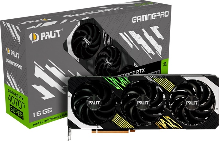 Купить Видеокарта nVidia RTX 4070Ti SUPER Palit RTX4070 Ti SUPER GamingPro (NED47TS019T2-1043A) в ДНР по лучшей цене, Отзывы, Характеристики, Фото, Наличие. Фото 1