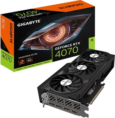 Купить Видеокарта nVidia RTX 4070 Gigabyte GV-N4070WF3OC-12GD в ДНР по лучшей цене, Отзывы, Характеристики, Фото, Наличие. Фото 1