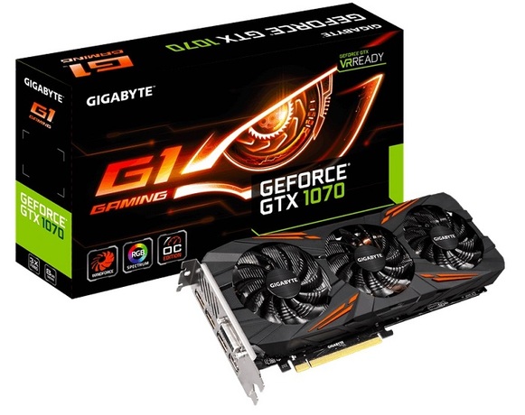 Купить Видеокарта nVidia GTX 1070 Gigabyte GV-N1070G1 GAMING-8GD в ДНР по лучшей цене, Отзывы, Характеристики, Фото, Наличие. Фото 1