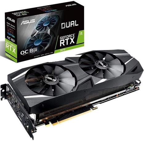 Купить Видеокарта nVidia RTX 2070 Asus DUAL-RTX2070-O8G (90YV0C82-M0NA00) в ДНР по лучшей цене, Отзывы, Характеристики, Фото, Наличие. Фото 1