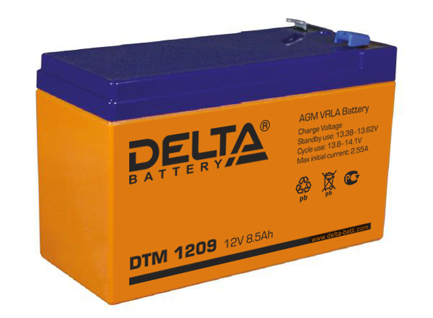 Купить Аккумуляторная батарея для ИБП DELTA Battery DTM 1209 в ДНР по лучшей цене, Отзывы, Характеристики, Фото, Наличие. Фото 1