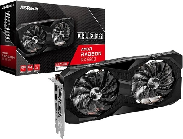 Купить Видеокарта AMD Radeon RX 6600 ASRock RX 6600 Challenger D 8GB (RX6600 CLD 8G) в ДНР по лучшей цене, Отзывы, Характеристики, Фото, Наличие. Фото 1