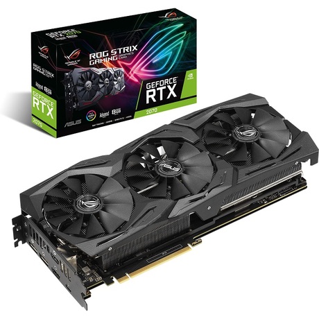 Купить Видеокарта nVidia RTX 2070 Asus ROG-STRIX-RTX2070-A8G-GAMING (90YV0C91-M0NA00) в ДНР по лучшей цене, Отзывы, Характеристики, Фото, Наличие. Фото 1