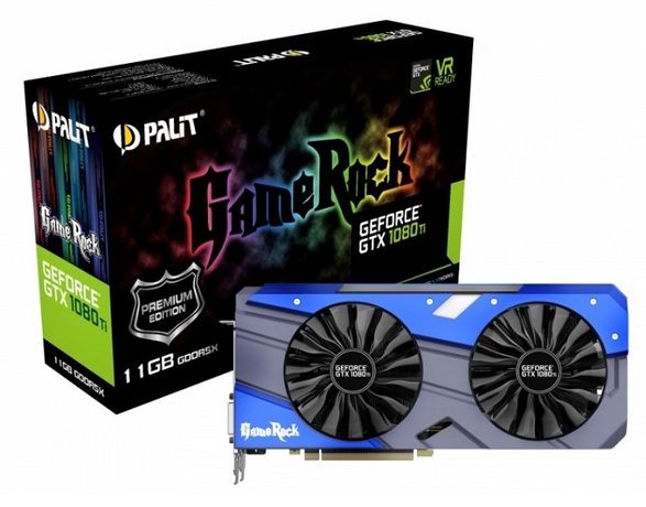 Купить Видеокарта nVidia GTX 1080Ti Palit PA-GTX1080Ti GameRock Premium 11G (NEB108TH15LC-1020G) в ДНР по лучшей цене, Отзывы, Характеристики, Фото, Наличие. Фото 1