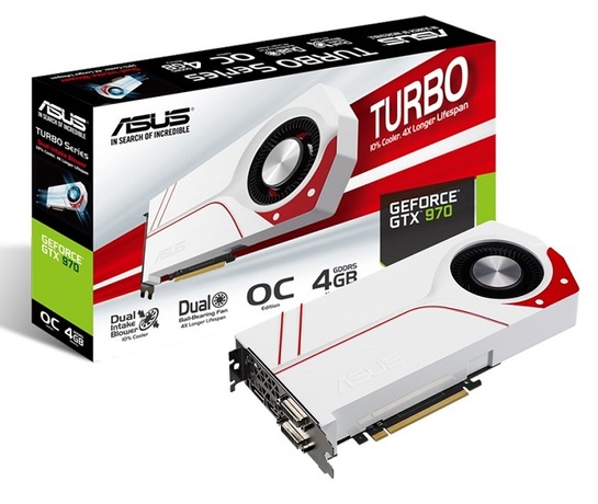 Купить Видеокарта nVidia GTX 970 Asus TURBO-GTX970-OC-4GD5 (90YV07C2-M0NA00) в ДНР по лучшей цене, Отзывы, Характеристики, Фото, Наличие. Фото 1