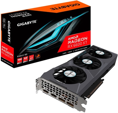 Купить Видеокарта AMD Radeon RX 6600 XT Gigabyte GV-R66XTEAGLE-8GD в ДНР по лучшей цене, Отзывы, Характеристики, Фото, Наличие. Фото 1