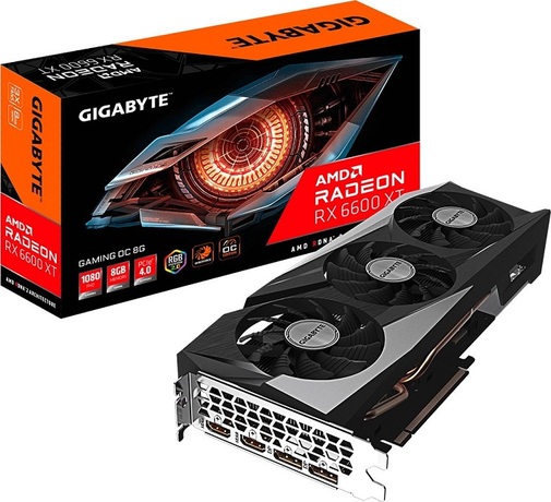 Купить Видеокарта AMD Radeon RX 6600 XT Gigabyte GV-R66XTGAMING OC-8GD в ДНР по лучшей цене, Отзывы, Характеристики, Фото, Наличие. Фото 1