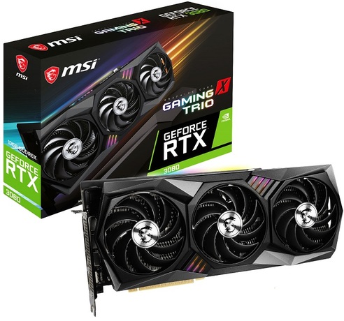 Купить Видеокарта nVidia RTX 3080 MSI RTX 3080 GAMING X TRIO10G в ДНР по лучшей цене, Отзывы, Характеристики, Фото, Наличие. Фото 1