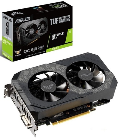 Купить Видеокарта nVidia GTX 1660Ti Asus TUF-GTX1660TI-O6G-GAMING (90YV0CT5-M0NA00) в ДНР по лучшей цене, Отзывы, Характеристики, Фото, Наличие. Фото 1