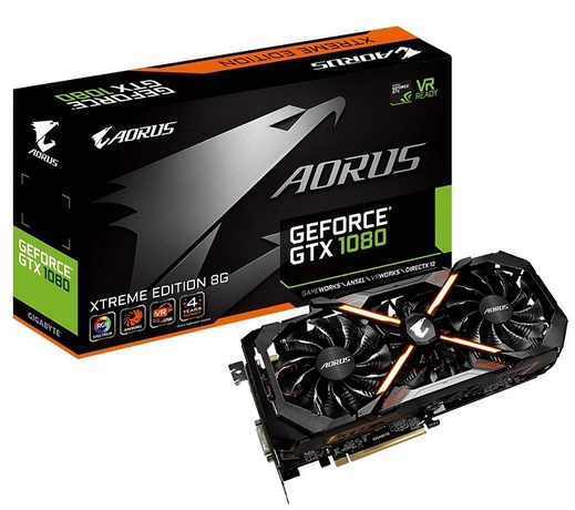 Купить Видеокарта nVidia GTX 1080 Gigabyte GV-N1080AORUS-8GD в ДНР по лучшей цене, Отзывы, Характеристики, Фото, Наличие. Фото 1