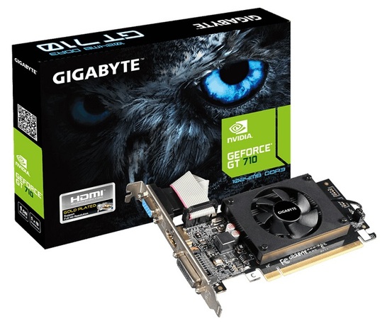 Купить Видеокарта nVidia GT 710 Gigabyte GV-N710D3-1GL в ДНР по лучшей цене, Отзывы, Характеристики, Фото, Наличие. Фото 1